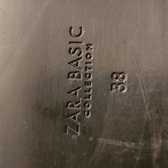 Zara Black Leather Booties with Cutouts - Picture 8 of 9